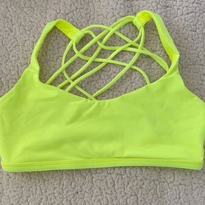 Lululemon Neon yellow sports bra